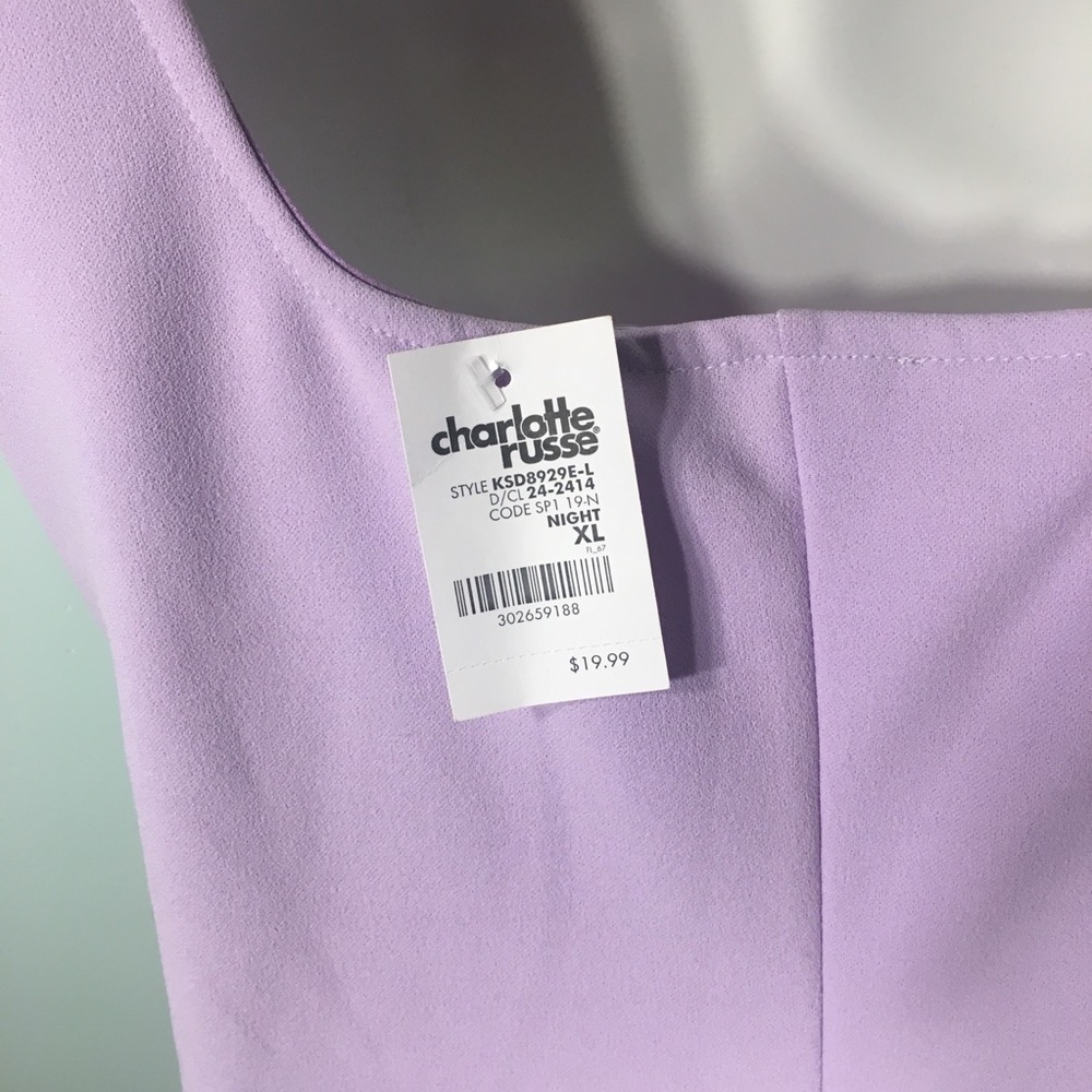 Lavender Lilac Sleeveless Charlotte Russe Dress - Picture 5 of 8